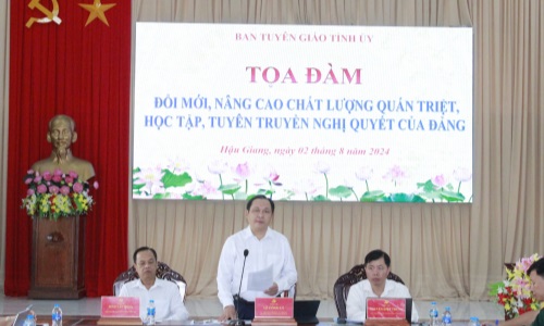 Hậu Giang: Đổi mới, nâng cao chất lượng quán triệt, học tập và tuyên truyền nghị quyết của Đảng